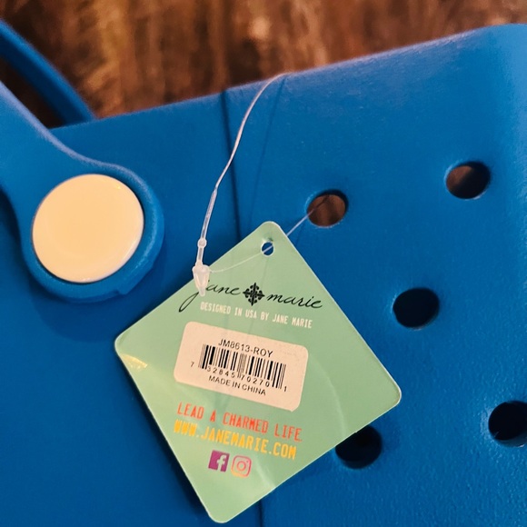 New Jane Marie Vibrant Blue Women's Tote - Picture 6 of 6